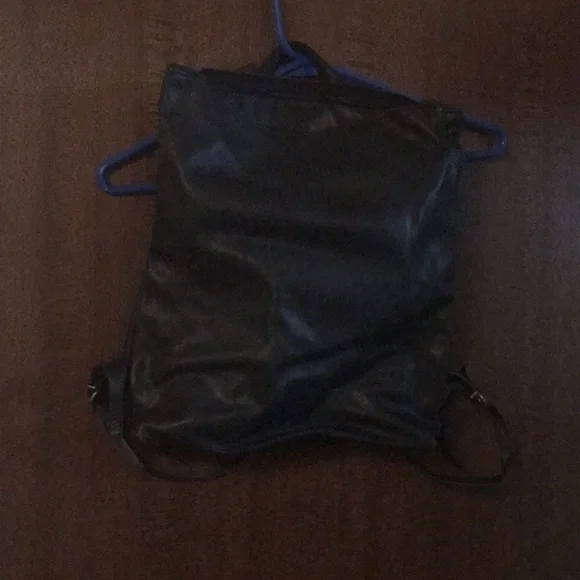 Black leather Backpack - Picture 4 of 12